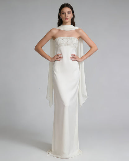 Keira Strapless Beaded Maxi Dress