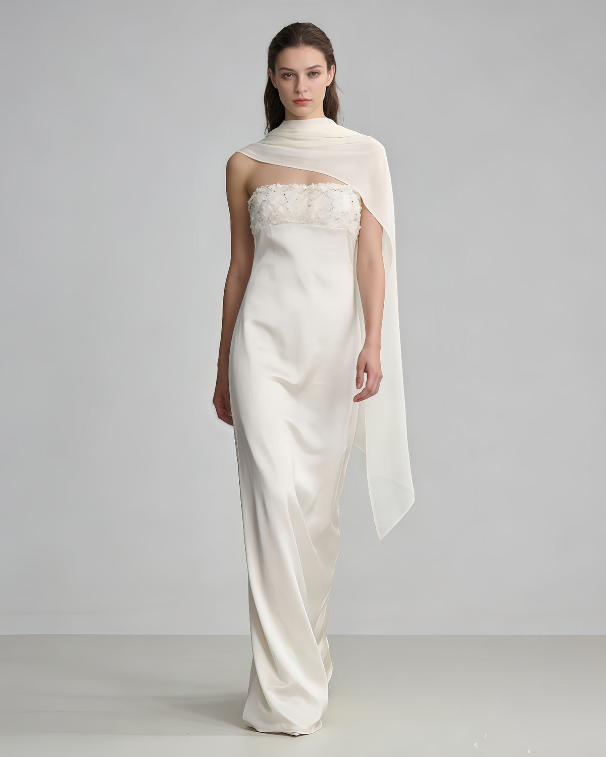 Keira Strapless Beaded Maxi Dress