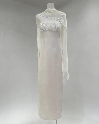 Keira Strapless Beaded Maxi Dress