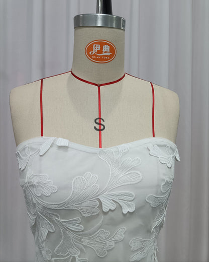 Magnolia Strapless Embroidered Mini Dress