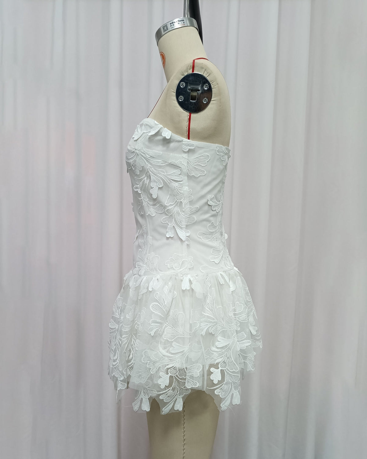 Magnolia Strapless Embroidered Mini Dress