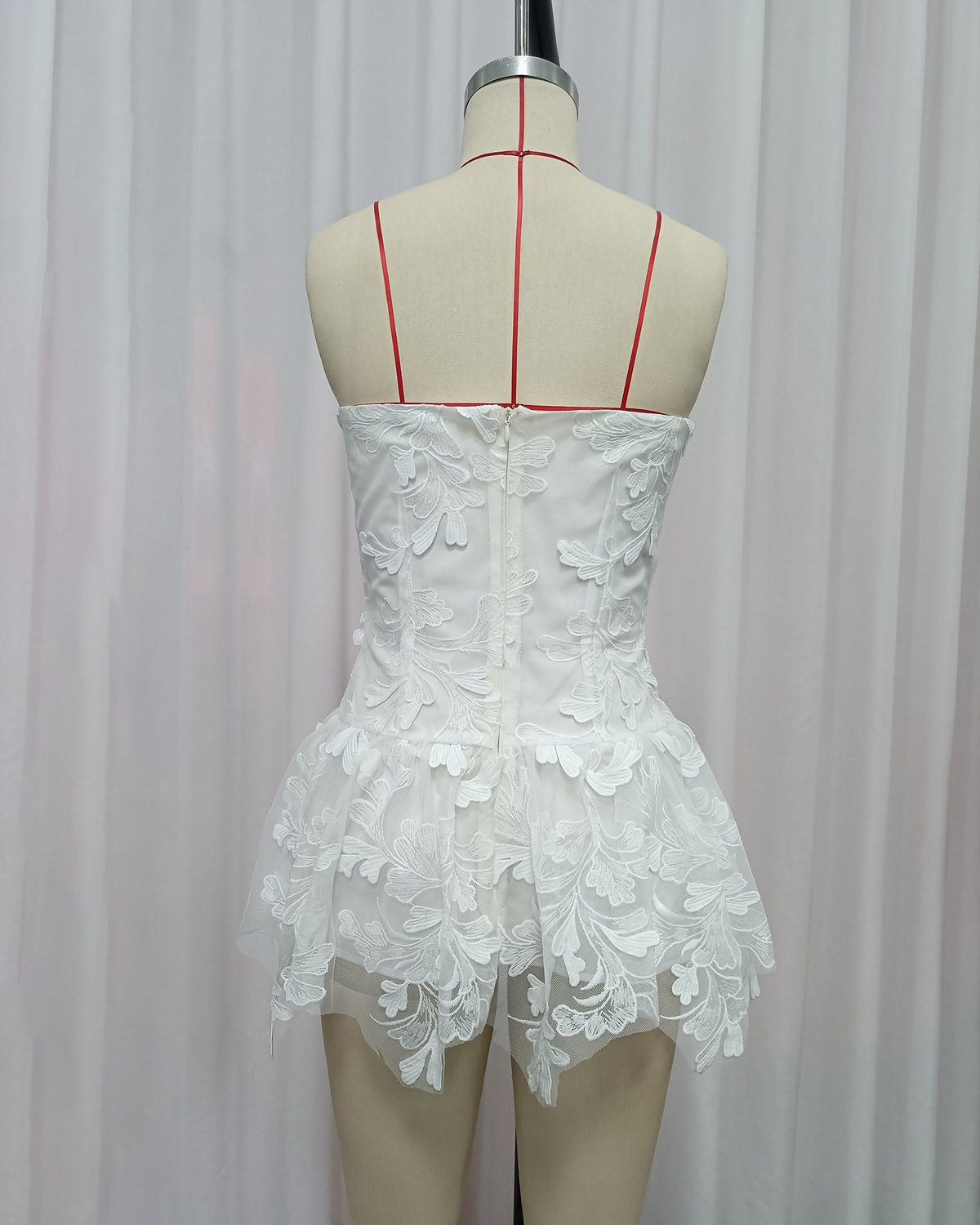 Magnolia Strapless Embroidered Mini Dress