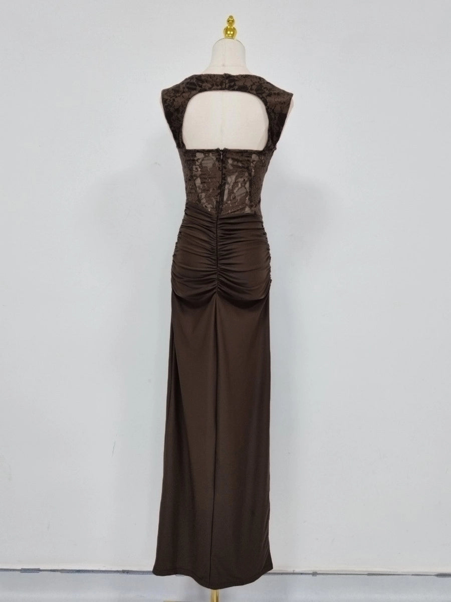 Vienna Lace Ruched Dress