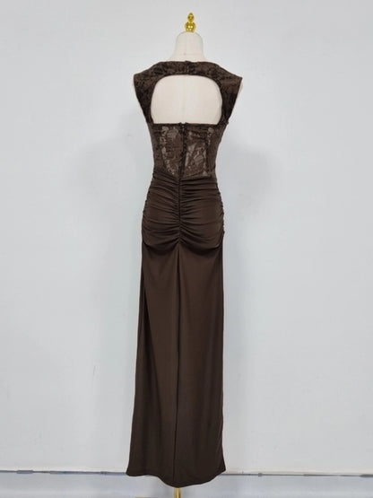 Vienna Lace Ruched Dress