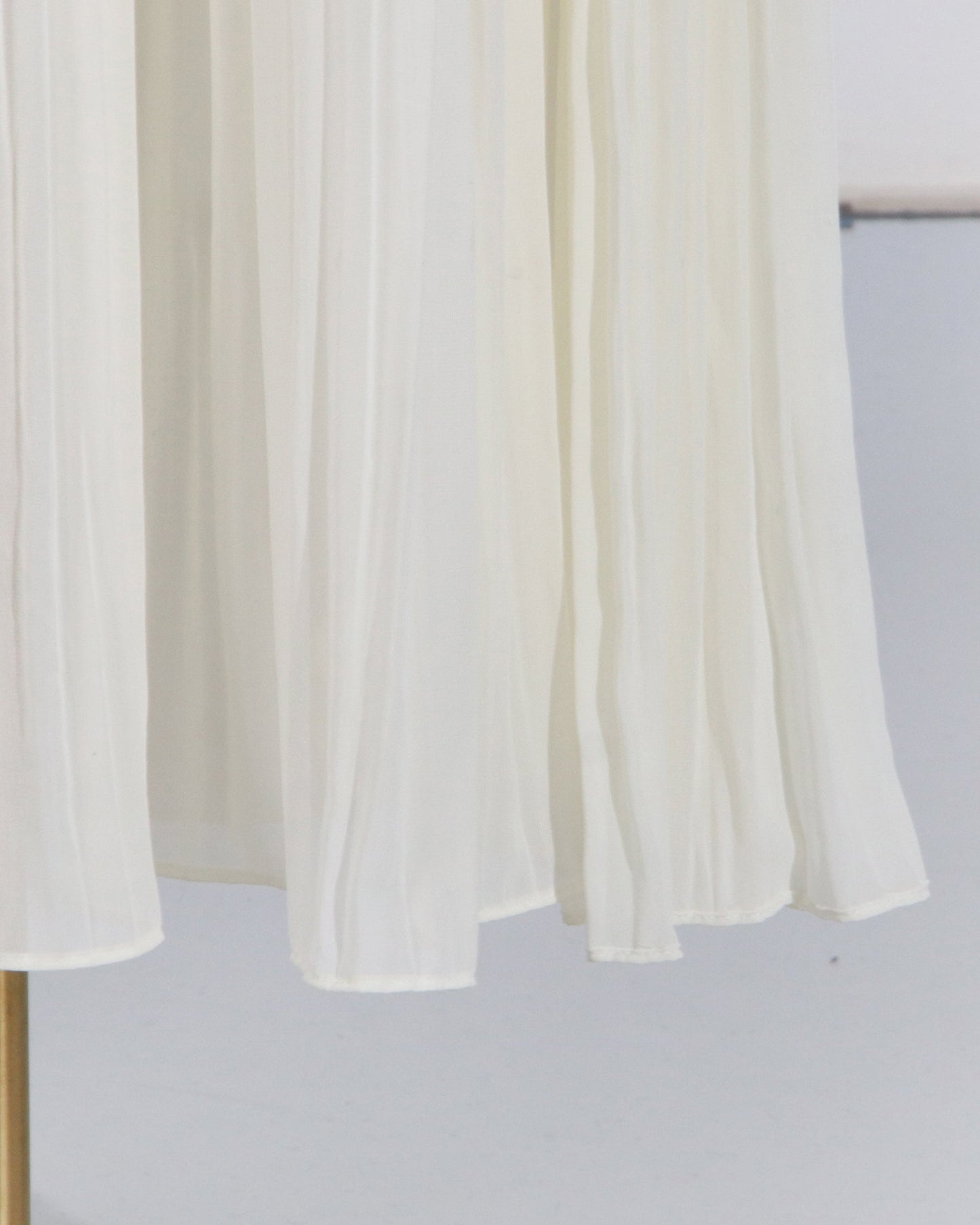 Beige Off-Shoulder Pleated Floral Maxi Dress