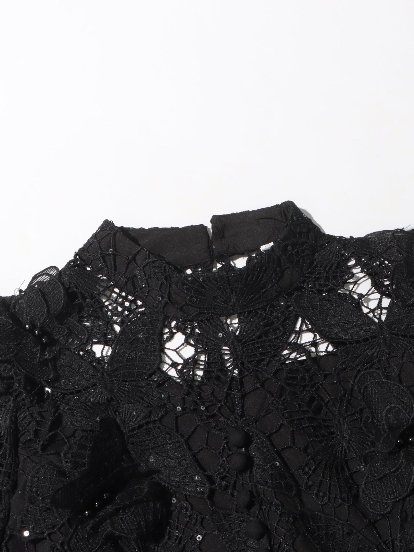 Black Lace Top & Tulle Skirt Two-Piece Set