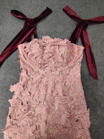 Chic Hollow Out Patchwork Short Dress