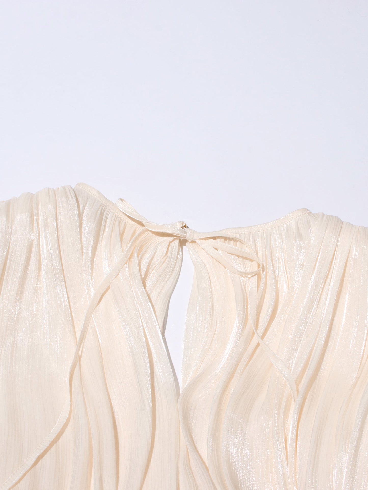 Elegant Apricot Tie - Neck Wrap Mini Dress