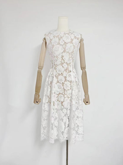 Temperament Sleeveless Midi Dress