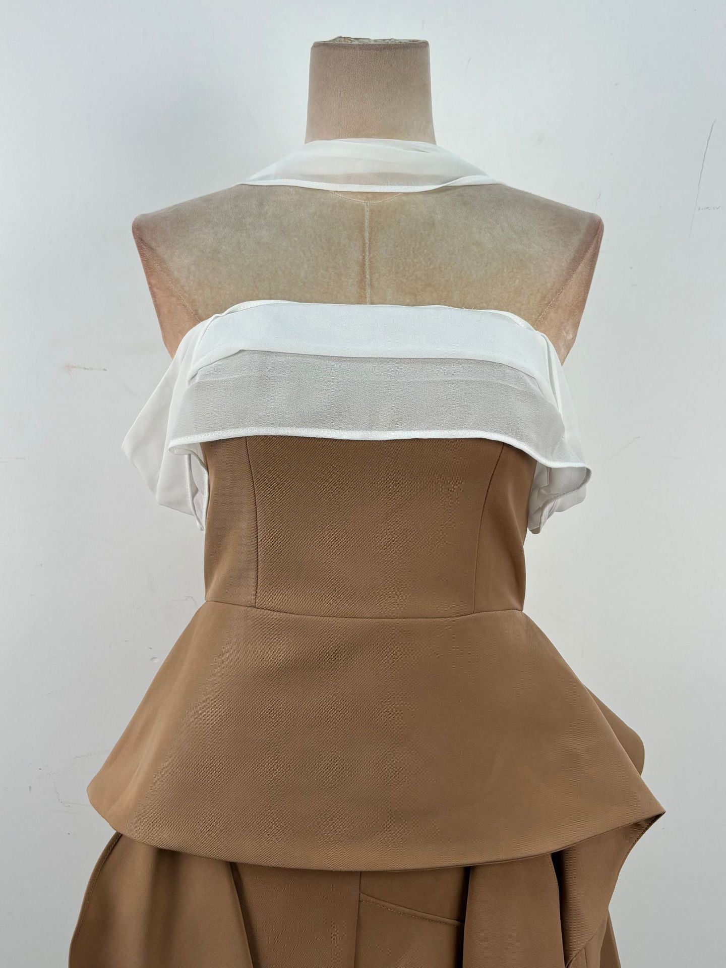 Off Shoulder Mesh Two Piece Set